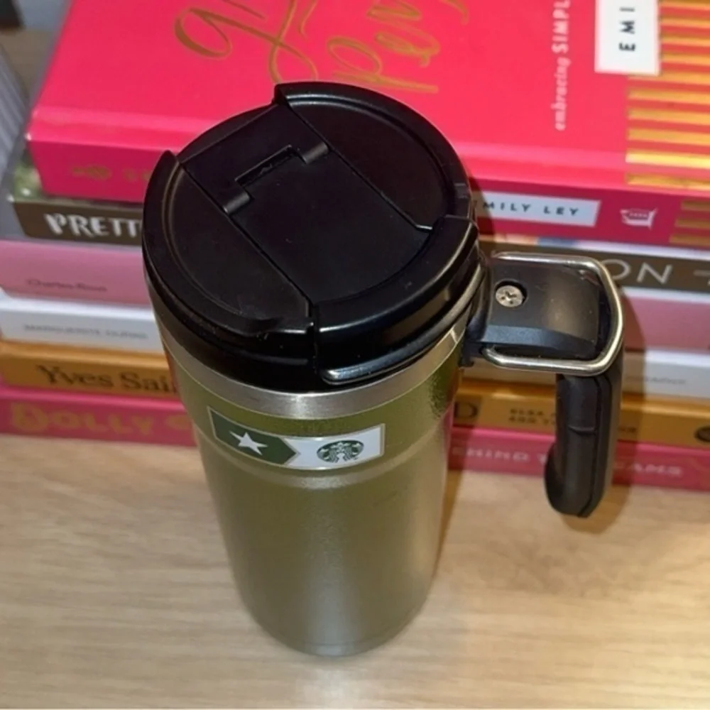 Starbucks x Stanley Military Army Commitment Green Hammered‎ Steel Tumbler 20 oz - Picture 2 of 8